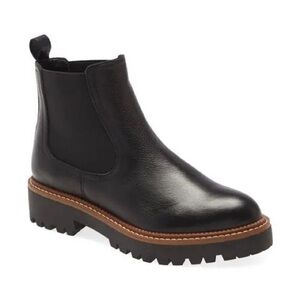 Black Leather Chelsea Boots